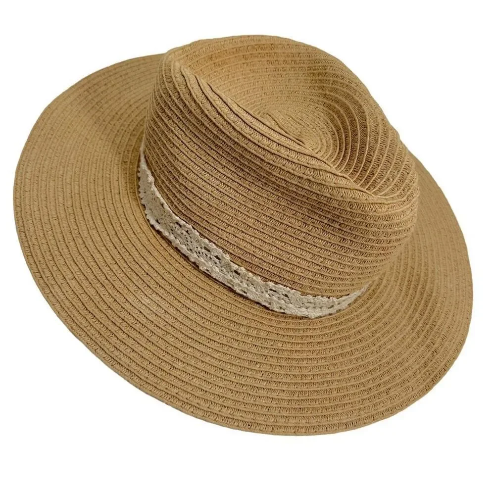 Vintage Straw Brim Hat O/S